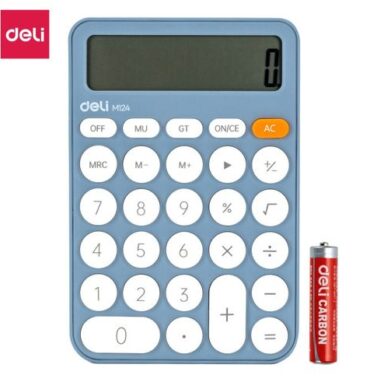 Deli calculatrice EM124 plastique-12 chiffres