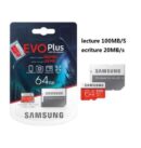Samsung carte memoire 64GB microSD SDXC