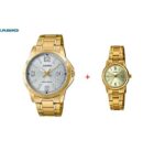 Casio 2 montre homme et femme en métal plaqué