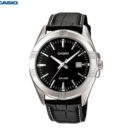 Casio montre homme bracelet en cuir 3aiguilles