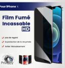 incassable Premium fumé iPhone X et Xs en céramique souple