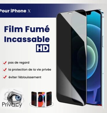 incassable Premium fumé iPhone X et Xs en céramique souple