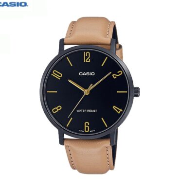 Casio montre homme analog clasique bracelet en cuir
