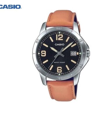 Casio montre homme analog clasique bracelet en cuir