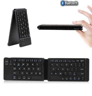 Mini clavier Bluetooth sans fil pliable rechargeable portable de poche