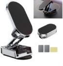 support magnetique robuste telephone portable voiture rotation 360degrés pliable