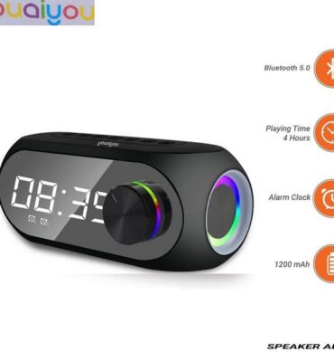 youaiyou YY-801 haut parleur RGB musique Radio reveil Bluetooth lumière RGB carte TF Fm
