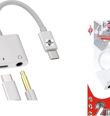 wisdomup Adaptateur USB C vers Jack Ecouteur 3.5mm Audio Casque Chargeur USB-C