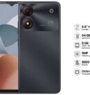 Zte Smartphone 4G 6.6" Gsm-64GB-Ram 6 GB RAM(4Go + 2Go)-A34 Deverrouillage facial
