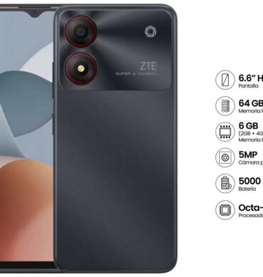 Zte Smartphone 4G 6.6" Gsm-64GB-Ram 6 GB RAM(4Go + 2Go)-A34 Deverrouillage facial
