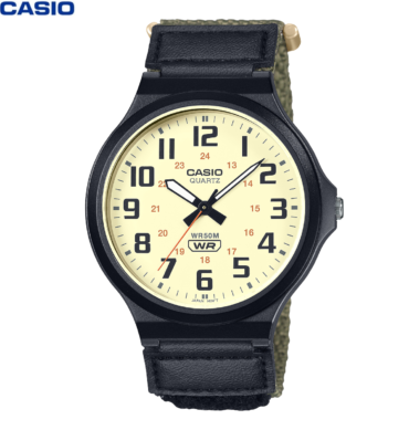 Casio Montres pour homme Cordon en tissu 3Kim Résistant à l'eau WR50M-Mw-240b-3bvdf