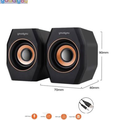 youaiyou Haut parleur C10 super bas Multimedia USB 2.0 avec Contrôle du Volume Réglable