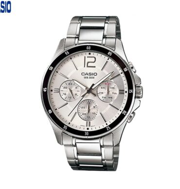 Casio Montre analogique pour homme bracelet en métal sportive à 6 aiguilless étanche-mtp-1374d-7avdf