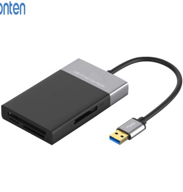 Onten Lecteur de cartes memoire multiples 6 en 1 Adaptateur HUB USB 3.0 2 ports pour XQD CF Compact Flash TF Micro SD Card et U Flash Disk Drive Read