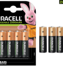 Duracell Lot de 4 Batterie Rechargeable pile préchargée AA (Ni-MH) x4 2500mAh Pro