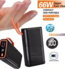 Best Power Bank 10000 mAh-66W QC3.0+PD USB-A/Lightning/Type-C -Quick charge led
