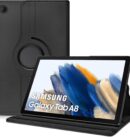 Coque etui pochette pour Samsung Galaxy Tab A8 10.5" 2022 Ultra Mince Cuir 360° Rotatif