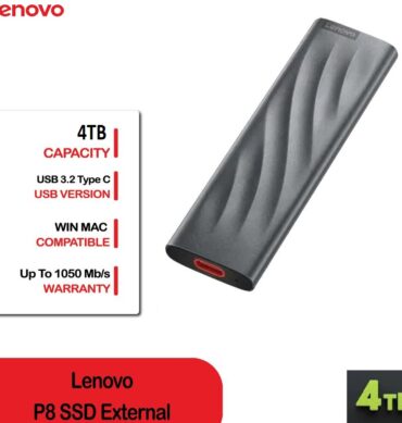 Lenovo Disque Dur PS8 externe 4TB/To SSD 4000GB vitesse 1050Mo/s en lecture USB 3.2gen2