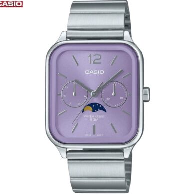 Casio Montre Homme Bracelet en métal Phase de lune Étanche WR50M- mtp-m305d-6avdf