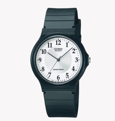 Montre homme femme minimaliste classique en résine, cadran Blanc MQ-24-7B3LDF