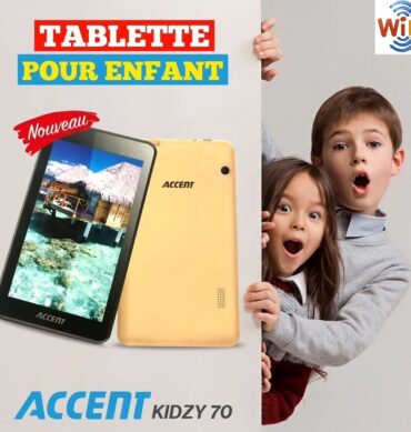 Accent tablette android enfants Kidzy70 7" pouce seulement wifi stockage 8GB ram 1GB+pochette+touch pen-Gold