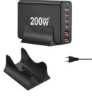 Gan chargeur Pro rapide 200W 100W 6 Ports USB Type C PD 4 ports Type-C et 2 ports USB pour MacBook, iPhone, iPad, Galaxy, Huawei, etc.