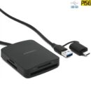 Pisen Lecteur de Carte mémoire Pro 3.0 (5 Gbps) 4en1 USB USB-C vers SD et Micro SD MS CF TF