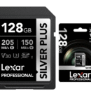 Lexar Carte mémoire 128 GB professionnelle 128GO SDXC SILVER PLUS UHS-II 205 Mo/s