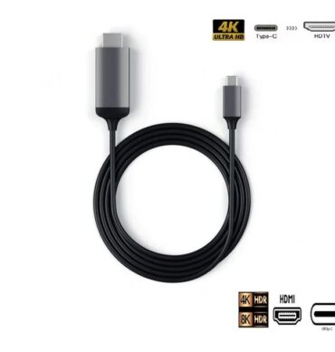 Cable adaptateur USB 3.1 Type C vers HDMI 4K- 1.5 m ordinateur smartphone