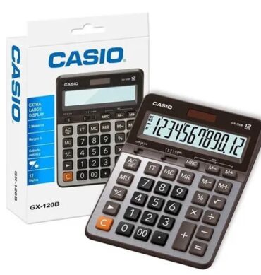 Casio Calculatrice électronique de bureau GX-120B avec écran extra large à 12 chiffres