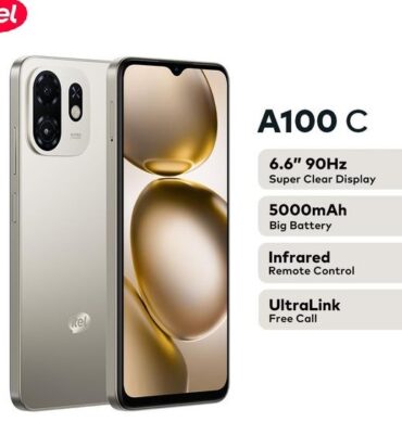 itel Smartphone A100C 6.6" IPS TFT 64GB de stockage Ram 6 Go (extensible de 2 Go à 4 Go) 5000Mah 8mpx-titanium gold
