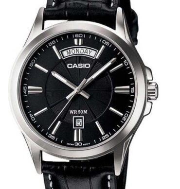 Casio Montre Homme Bracelet en cuir 3aiguilless Étanche à 50m-mtp-1381l-1avdf