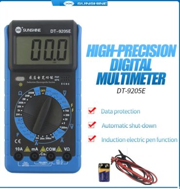 Sunshine Multimetre numerique metrix DT-9205E mesure la tension e courant la résistance et les tests de continuité