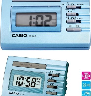 Casio Reveil numerique de bureau et maison DQ-541D avec fonction snooze Eclairage LED-Couleur Aléatoire