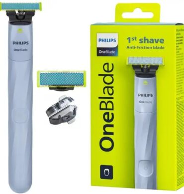 Philips Tondeuse rasoir a barbe - Oneblade QP1324/20 + Lame– sans fil rechargeable Anti-friction 1st Shave