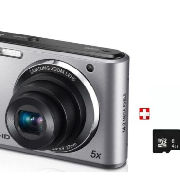 Samsung Appareil photo Numerique 2.7" ES90 14,2 MP avec zoom optique 5x +carte mémoire 4GB-Silver