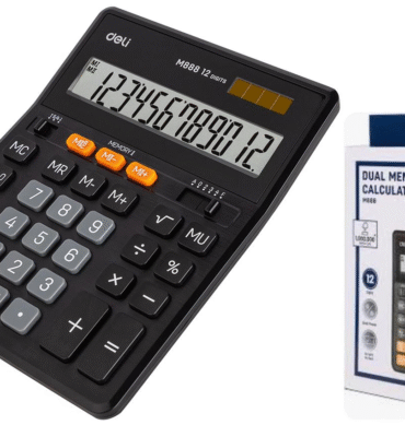Deli Calculatrice de bureau M888 12chiffres grand format gros boutons Grand écran