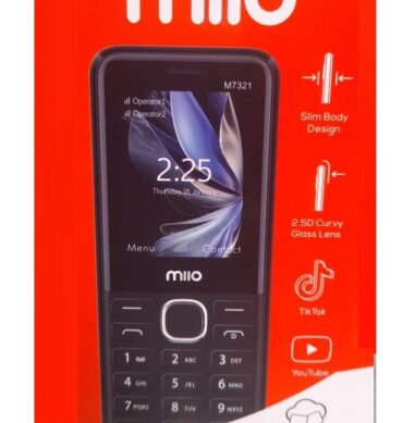 MIIO Telephone gsm M7321 Slim 4G 1400mah Big Screen Wireless radio youtube TikTok cloudChat-Black