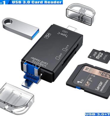 Lecteur de carte OTG 6 en 1 adaptateur USB Micro USB SD TF Type C pour Smartphone et ordinateur