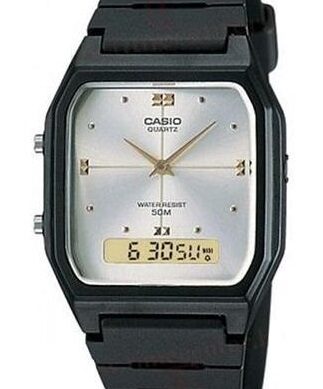 Casio Montre pour homme femme Quartz analogique-numérique etanche,avec bracelet en résine-aw-48he-7avdf