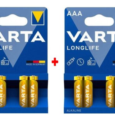 VARTA 8 piles Longlife alkaline AAA LR03 Alkaline 8 Batteries 1.5V (2-pack) -Made in Germany