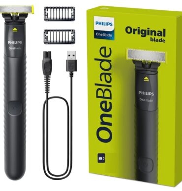 Philips Tondeuse rasoir a barbe - Oneblade QP1424/10 avec Lame– sans fil rechargeable Anti-friction 1st Shave