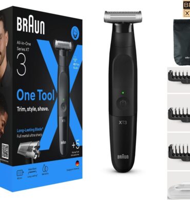 Braun Tondeuse a barbe et rasoir Series X pour hommes XT3100 (XT3) avec 5 accessoires Ultra Tranchant