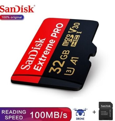 Sandisk Carte memoire originale microSDXC Extreme PRO 32GB Vitesse100 Mo/s 667X -Dronee Applicatives A2 Classe10,U3,V30